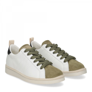 Panchic P01M leather white suede sage