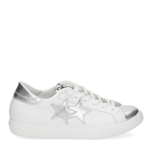 2Star sneaker low bianco argento-2