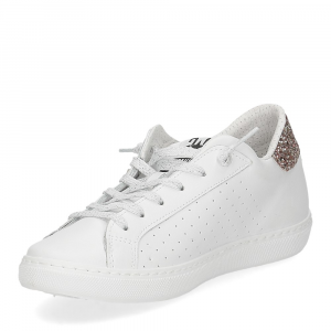 2Star sneaker low bianco argento oro rosa-4