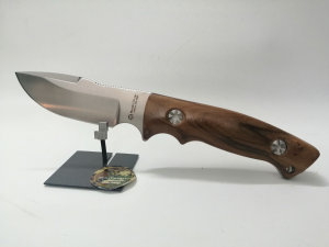 Coltello tascabile di terza marca decorato con manico in cinghiale 3D (15,9