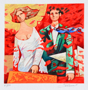 Talani Giampaolo Serigrafia Partenze Rosse Formato cm 30x30