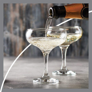 Set 6 pezzi coppe champagne in vetro cristallino Savage CL 22