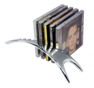 Porta 9 cd style con lux box in silver plated