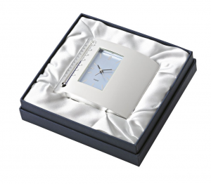 Sveglia termometro lux box in silver plated