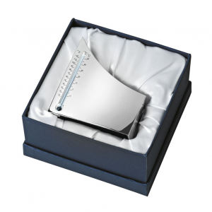 Termometro igloo lux box in silver plated