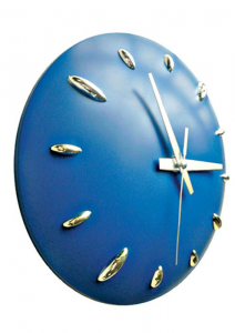 Orologio muro plastica blu