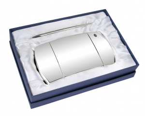 Stiloforo porta clip in silver plated