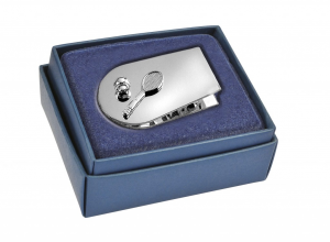 Memoclip tennis in silver plated