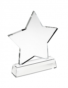 Trofeo stella in vetro