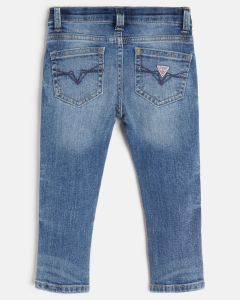 Jeans skinny cinque tasche blu super stone washed in cotone stretch 9-24 mesi