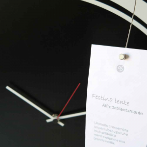 Orologio da Muro S-enso Nero 80x80 cm dESIGNoBJECT 
