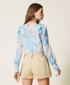 SHOPPING ON LINE TWINSET MILANO BLUSA CON STAMPA A FIORI TOILE DE JOUY NEW COLLECTION PREVIEW SPRING SUMMER 2022