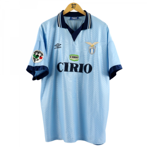 1996-97 Lazio Maglia #23 Venturin Match worn Umbro Cirio XL