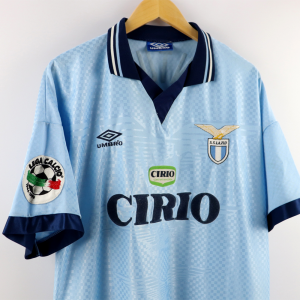 1996-97 Lazio Maglia #23 Venturin Match worn Umbro Cirio XL