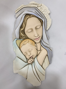 Icona con Maternità Shan in ceramica da parete cod B083.0