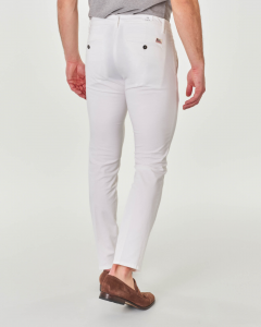 Pantalone chino New Rolf bianco in gabardina di cotone stretch