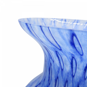 Vaso vetro blu 52cm gocce di vetro