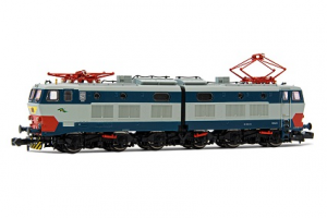 FS, locomotiva elettrica E.656 quinta serie, livrea blu/grigio, ep. V