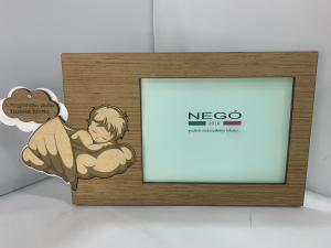 Cornice per bambino portafoto Negò in legno e metallo ANG-01