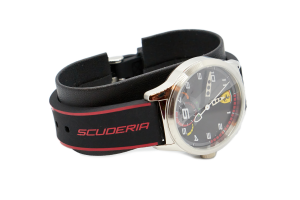 Scuderia Ferrari Kids Quartz Wrist Watch Pitlane Black With Silicon Band 34 Mm