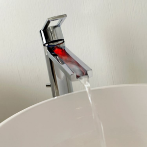 High version Basin Tap with led waterfall Riflessi Gessi