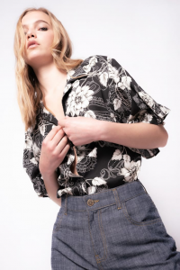 SHOPPING ON LINE PINKO CAMICIA A FIORI CACHEMIRE GELSO NEW COLLECTION WOMEN'S SPRING SUMMER 2022