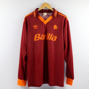 1993-94 Roma Maglia #2 Garzya Match Worn Barilla Adidas