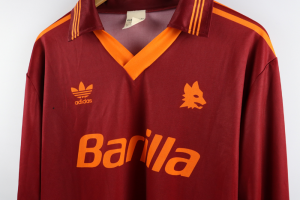 1993-94 Roma Maglia #2 Garzya Match Worn Barilla Adidas