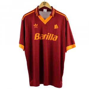 1993-94 Roma Maglia #5 Lanna Match Worn Barilla Adidas