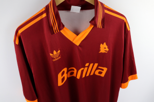 1993-94 Roma Maglia #5 Lanna Match Worn Barilla Adidas