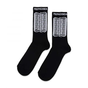 PROPAGANDA Calze Socks Ribs Black 