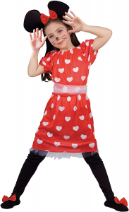 Costume Carnevale Minnie Pretty Mouse Bambina 5-7 Anni 