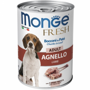 Monge fresh Bocconi in Paté con Agnello – Adult 0.400g