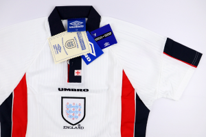 1997-99 Inghilterra Maglia Home Umbro Ragazzo Nuova