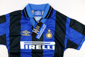 1995-96 Inter Maglia Umbro Pirelli Bambino Nuova