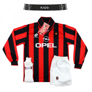 1994-95 Ac Milan Maglia Kit Home Ragazzo *Nuova