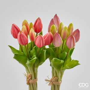 Tulipani bocciolo mazzetto composto da 9 fiori H. 29cm