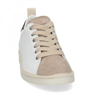 Panchic P01M leather white suede taupe-3