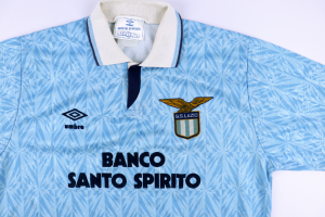1991-92 Lazio Maglia Umbro Banco Santo Spirito L (Top)