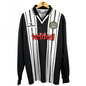 1998-99 Udinese #18 Van Der Vegt Match Worn Shirt Diadora Telital XL