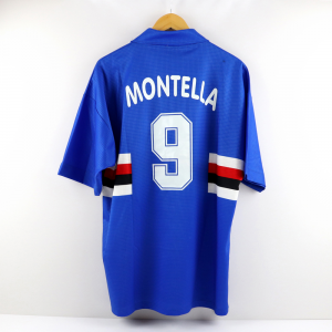 1998-99 Sampdoria #9 Montella Maglia Asics Daewoo XL (Top)