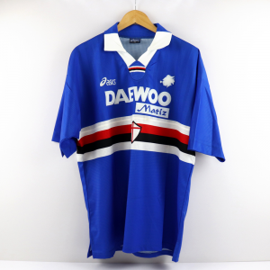 1998-99 Sampdoria #9 Montella Maglia Asics Daewoo XL (Top)