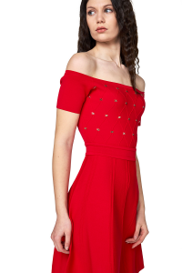 Elisabetta Franchi Knit Dress with Studs