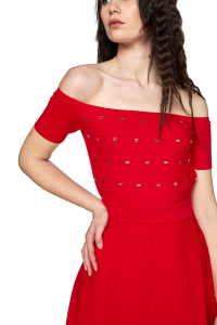 Elisabetta Franchi Knit Dress with Studs