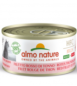 Almo Nature - HFC Cat - Jelly - Made in Italy - Filetto Rosso di Tonno - 70g x 24 lattine 