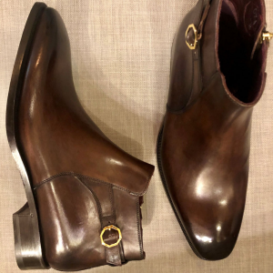 Scarpe da uomo Venezia Boots stivaletto in cuoio color cioccolato BV Milano