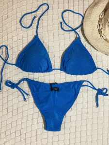 Bikini Triangolo e slip laccetto Visionary dose Azzurro Effek