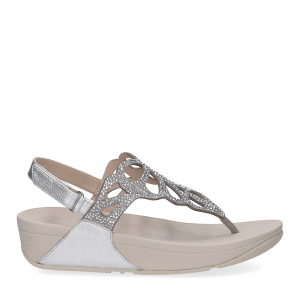 Fitflop Bumble Crystal sandal silver-2