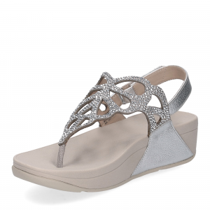 Fitflop Bumble Crystal sandal silver-4