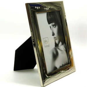 Cornice portafoto in silver 13X18 con brillantini